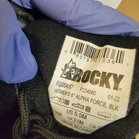 Rocky 6" Alpha Force Waterproof Public Service Boots Black Size 5.5 Women NEW - Picture 6 of 6